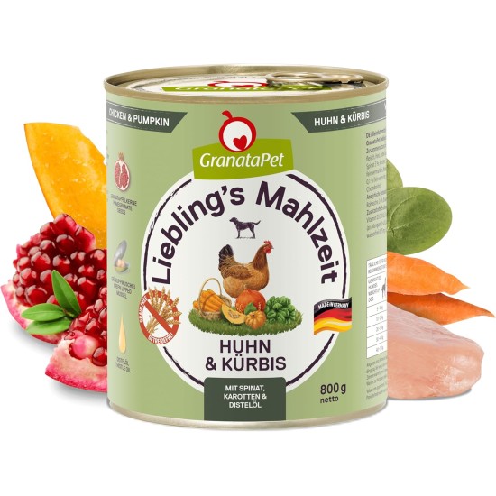 GranataPet Liebling's Mahlzeit Lamb & Potato Wet Dog Food without Grain & Sugar Supplements, Complete Food, 6 x 800 g GranataPet Liebling's Mahlzeit Lamb & Potato Wet Dog Food without Grain & Sugar Supplements, Complete Food, 6 x 800 g