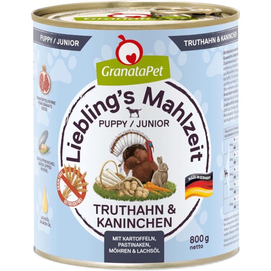 GranataPet Liebling's Mahlzeit Lamb & Potato Wet Dog Food without Grain & Sugar Supplements, Complete Food, 6 x 800 g GranataPet Liebling's Mahlzeit Lamb & Potato Wet Dog Food without Grain & Sugar Supplements, Complete Food, 6 x 800 g