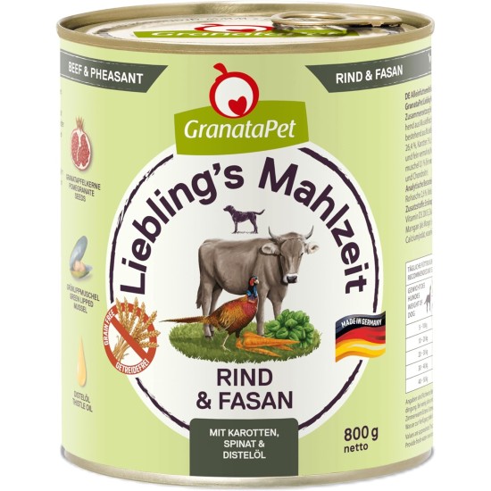 GranataPet Liebling's Mahlzeit Lamb & Potato Wet Dog Food without Grain & Sugar Supplements, Complete Food, 6 x 800 g GranataPet Liebling's Mahlzeit Lamb & Potato Wet Dog Food without Grain & Sugar Supplements, Complete Food, 6 x 800 g