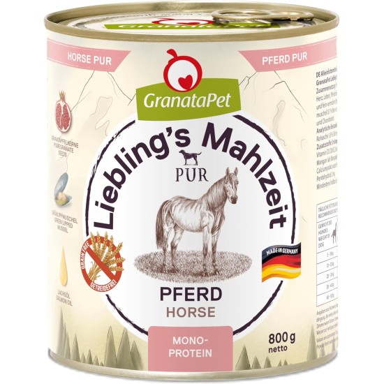 GranataPet Liebling's Mahlzeit Lamb & Potato Wet Dog Food without Grain & Sugar Supplements, Complete Food, 6 x 800 g GranataPet Liebling's Mahlzeit Lamb & Potato Wet Dog Food without Grain & Sugar Supplements, Complete Food, 6 x 800 g