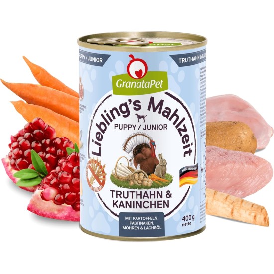 GranataPet Liebling's Mahlzeit Lamb & Potato Wet Dog Food without Grain & Sugar Supplements, Complete Food, 6 x 800 g GranataPet Liebling's Mahlzeit Lamb & Potato Wet Dog Food without Grain & Sugar Supplements, Complete Food, 6 x 800 g