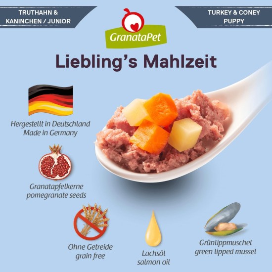 GranataPet Liebling's Mahlzeit Lamb & Potato Wet Dog Food without Grain & Sugar Supplements, Complete Food, 6 x 800 g GranataPet Liebling's Mahlzeit Lamb & Potato Wet Dog Food without Grain & Sugar Supplements, Complete Food, 6 x 800 g