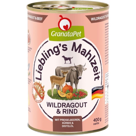 GranataPet Liebling's Mahlzeit Lamb & Potato Wet Dog Food without Grain & Sugar Supplements, Complete Food, 6 x 800 g GranataPet Liebling's Mahlzeit Lamb & Potato Wet Dog Food without Grain & Sugar Supplements, Complete Food, 6 x 800 g
