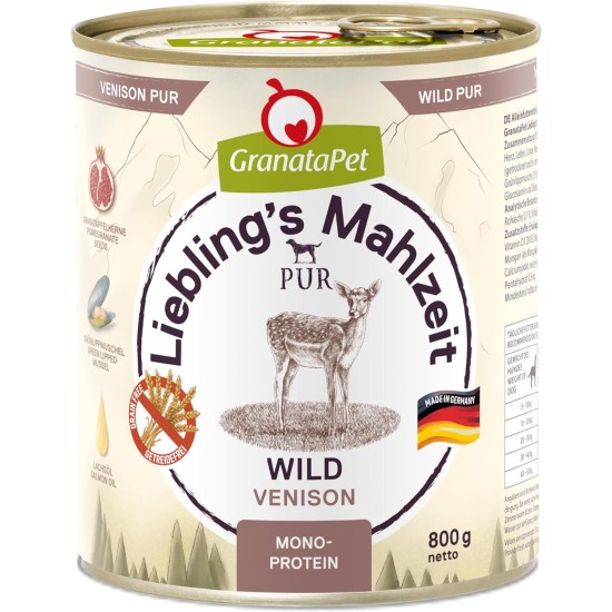 GranataPet Liebling's Mahlzeit Lamb & Potato Wet Dog Food without Grain & Sugar Supplements, Complete Food, 6 x 800 g GranataPet Liebling's Mahlzeit Lamb & Potato Wet Dog Food without Grain & Sugar Supplements, Complete Food, 6 x 800 g