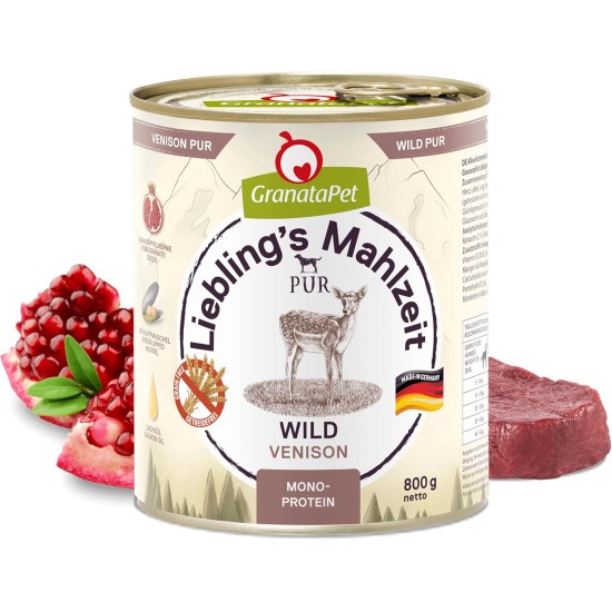 GranataPet Liebling's Mahlzeit Lamb & Potato Wet Dog Food without Grain & Sugar Supplements, Complete Food, 6 x 800 g GranataPet Liebling's Mahlzeit Lamb & Potato Wet Dog Food without Grain & Sugar Supplements, Complete Food, 6 x 800 g