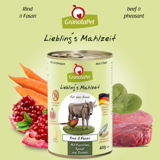 GranataPet Liebling's Mahlzeit Lamb & Potato Wet Dog Food without Grain & Sugar Supplements, Complete Food, 6 x 800 g GranataPet Liebling's Mahlzeit Lamb & Potato Wet Dog Food without Grain & Sugar Supplements, Complete Food, 6 x 800 g