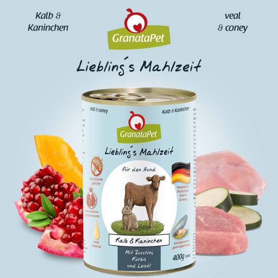 GranataPet Liebling's Mahlzeit Lamb & Potato Wet Dog Food without Grain & Sugar Supplements, Complete Food, 6 x 800 g GranataPet Liebling's Mahlzeit Lamb & Potato Wet Dog Food without Grain & Sugar Supplements, Complete Food, 6 x 800 g
