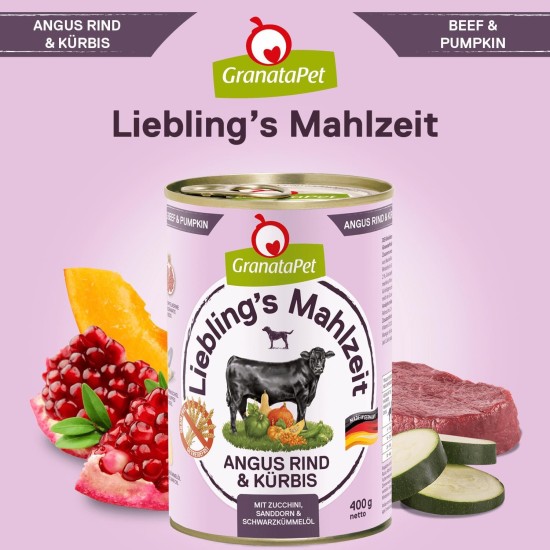GranataPet Liebling's Mahlzeit Lamb & Potato Wet Dog Food without Grain & Sugar Supplements, Complete Food, 6 x 800 g GranataPet Liebling's Mahlzeit Lamb & Potato Wet Dog Food without Grain & Sugar Supplements, Complete Food, 6 x 800 g