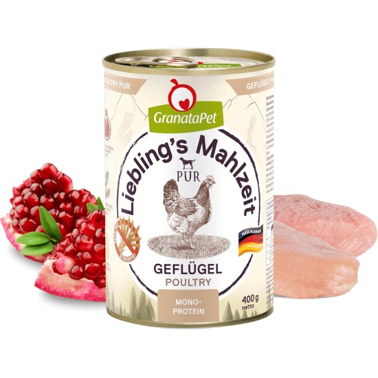GranataPet Liebling's Mahlzeit Lamb & Potato Wet Dog Food without Grain & Sugar Supplements, Complete Food, 6 x 800 g GranataPet Liebling's Mahlzeit Lamb & Potato Wet Dog Food without Grain & Sugar Supplements, Complete Food, 6 x 800 g
