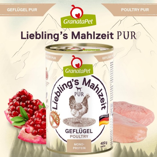 GranataPet Liebling's Mahlzeit Lamb & Potato Wet Dog Food without Grain & Sugar Supplements, Complete Food, 6 x 800 g GranataPet Liebling's Mahlzeit Lamb & Potato Wet Dog Food without Grain & Sugar Supplements, Complete Food, 6 x 800 g