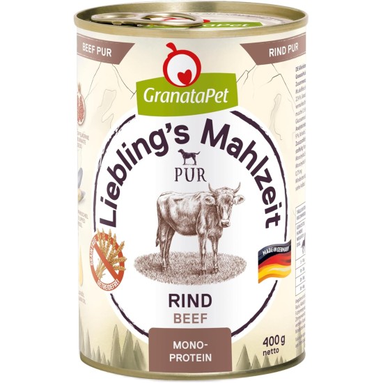 GranataPet Liebling's Mahlzeit Lamb & Potato Wet Dog Food without Grain & Sugar Supplements, Complete Food, 6 x 800 g GranataPet Liebling's Mahlzeit Lamb & Potato Wet Dog Food without Grain & Sugar Supplements, Complete Food, 6 x 800 g