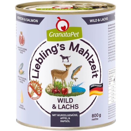 GranataPet Liebling's Mahlzeit Lamb & Potato Wet Dog Food without Grain & Sugar Supplements, Complete Food, 6 x 800 g GranataPet Liebling's Mahlzeit Lamb & Potato Wet Dog Food without Grain & Sugar Supplements, Complete Food, 6 x 800 g