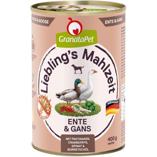 GranataPet Liebling's Mahlzeit Lamb & Potato Wet Dog Food without Grain & Sugar Supplements, Complete Food, 6 x 800 g GranataPet Liebling's Mahlzeit Lamb & Potato Wet Dog Food without Grain & Sugar Supplements, Complete Food, 6 x 800 g