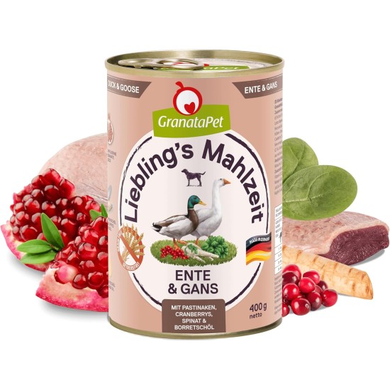GranataPet Liebling's Mahlzeit Lamb & Potato Wet Dog Food without Grain & Sugar Supplements, Complete Food, 6 x 800 g GranataPet Liebling's Mahlzeit Lamb & Potato Wet Dog Food without Grain & Sugar Supplements, Complete Food, 6 x 800 g
