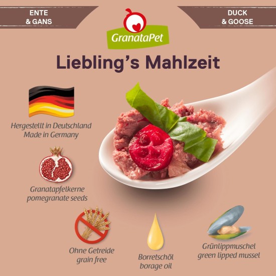 GranataPet Liebling's Mahlzeit Lamb & Potato Wet Dog Food without Grain & Sugar Supplements, Complete Food, 6 x 800 g GranataPet Liebling's Mahlzeit Lamb & Potato Wet Dog Food without Grain & Sugar Supplements, Complete Food, 6 x 800 g