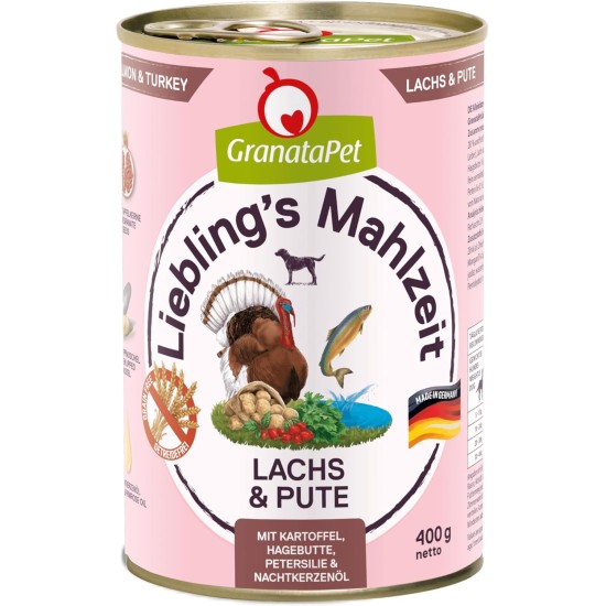 GranataPet Liebling's Mahlzeit Lamb & Potato Wet Dog Food without Grain & Sugar Supplements, Complete Food, 6 x 800 g GranataPet Liebling's Mahlzeit Lamb & Potato Wet Dog Food without Grain & Sugar Supplements, Complete Food, 6 x 800 g