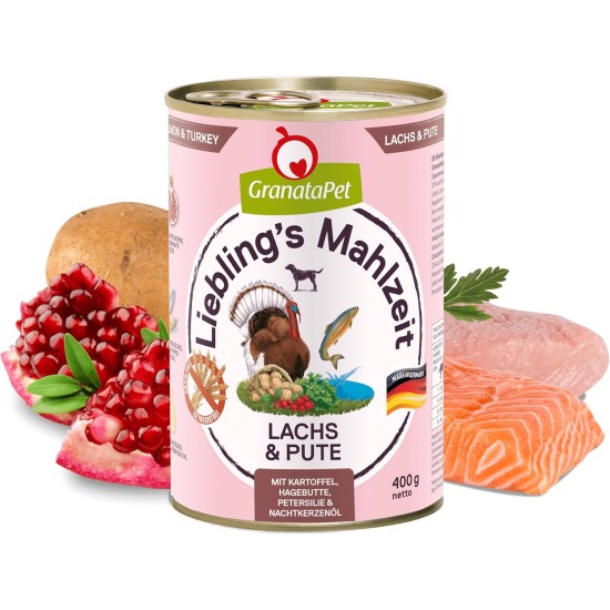 GranataPet Liebling's Mahlzeit Lamb & Potato Wet Dog Food without Grain & Sugar Supplements, Complete Food, 6 x 800 g GranataPet Liebling's Mahlzeit Lamb & Potato Wet Dog Food without Grain & Sugar Supplements, Complete Food, 6 x 800 g