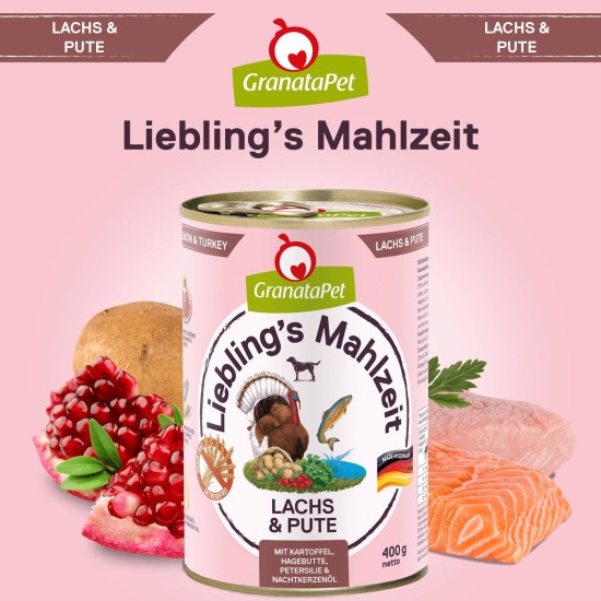GranataPet Liebling's Mahlzeit Lamb & Potato Wet Dog Food without Grain & Sugar Supplements, Complete Food, 6 x 800 g GranataPet Liebling's Mahlzeit Lamb & Potato Wet Dog Food without Grain & Sugar Supplements, Complete Food, 6 x 800 g