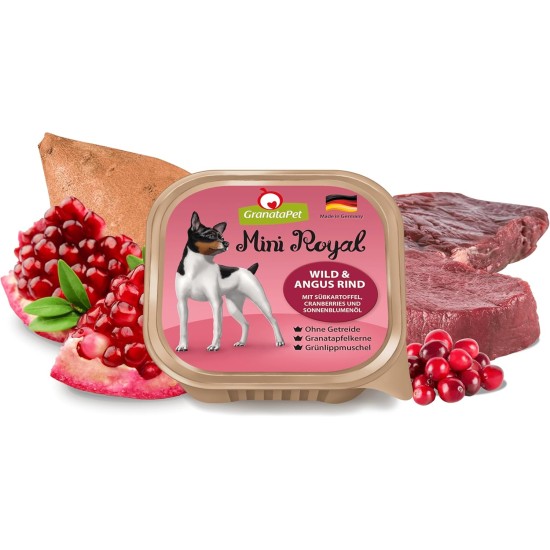 GranataPet Mini Royal Duck & Goose, Wet Food for Dogs, Dog Food without Grain & No Added Sugar, Complete Food for Adult Dogs, 11 x 150 g GranataPet Mini Royal Duck & Goose, Wet Food for Dogs, Dog Food without Grain & No Added Sugar, Complete Food for Adult Dogs, 11 x 150 g