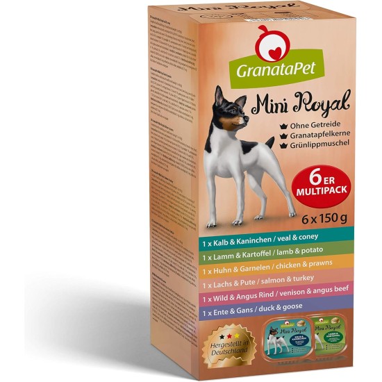 GranataPet Mini Royal Duck & Goose, Wet Food for Dogs, Dog Food without Grain & No Added Sugar, Complete Food for Adult Dogs, 11 x 150 g GranataPet Mini Royal Duck & Goose, Wet Food for Dogs, Dog Food without Grain & No Added Sugar, Complete Food for Adult Dogs, 11 x 150 g