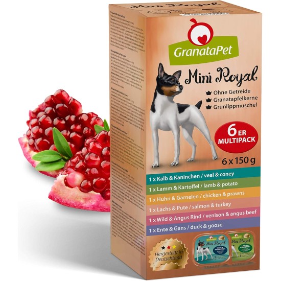 GranataPet Mini Royal Duck & Goose, Wet Food for Dogs, Dog Food without Grain & No Added Sugar, Complete Food for Adult Dogs, 11 x 150 g GranataPet Mini Royal Duck & Goose, Wet Food for Dogs, Dog Food without Grain & No Added Sugar, Complete Food for Adult Dogs, 11 x 150 g