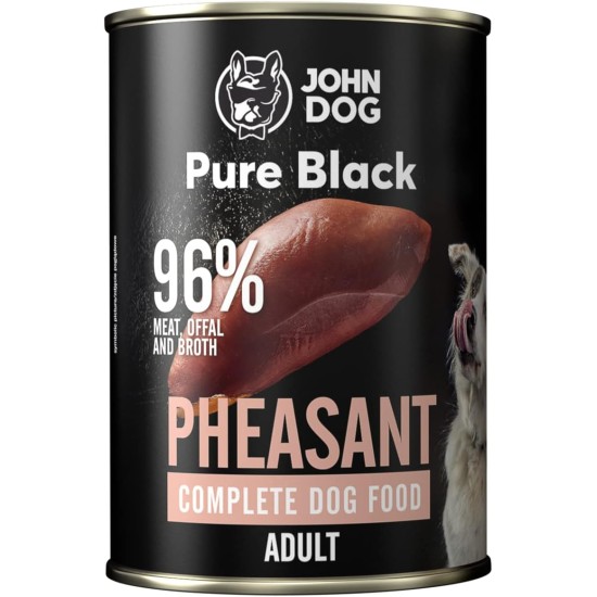 JOHN DOG Wet Food for Dogs Pure Black Lamb 6 x 400 g - For Allergy Prone Dogs - Grain-Free, Monoprotein Dog Food - For Adults Dogs of All Breeds JOHN DOG Wet Food for Dogs Pure Black Lamb 6 x 400 g - For Allergy Prone Dogs - Grain-Free, Monoprotein Dog Food - For Adults Dogs of All Breeds