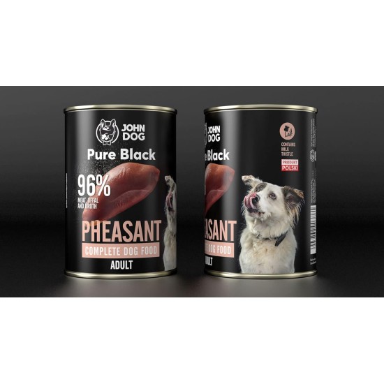 JOHN DOG Wet Food for Dogs Pure Black Lamb 6 x 400 g - For Allergy Prone Dogs - Grain-Free, Monoprotein Dog Food - For Adults Dogs of All Breeds JOHN DOG Wet Food for Dogs Pure Black Lamb 6 x 400 g - For Allergy Prone Dogs - Grain-Free, Monoprotein Dog Food - For Adults Dogs of All Breeds