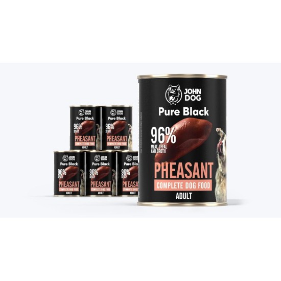 JOHN DOG Wet Food for Dogs Pure Black Lamb 6 x 400 g - For Allergy Prone Dogs - Grain-Free, Monoprotein Dog Food - For Adults Dogs of All Breeds JOHN DOG Wet Food for Dogs Pure Black Lamb 6 x 400 g - For Allergy Prone Dogs - Grain-Free, Monoprotein Dog Food - For Adults Dogs of All Breeds
