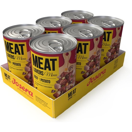 JOSERA Meat Lovers Menu Chicken with Carrot (6 x 800 g) | Adult | Premium Wet Food for Adult Dogs | Chicken with Carrot - with Lots of Meat (65%) | Wheat Free | Wet Dog Food | Pack of 6 JOSERA Meat Lovers Menu Chicken with Carrot (6 x 800 g) | Adult | Premium Wet Food for Adult Dogs | Chicken with Carrot - with Lots of Meat (65%) | Wheat Free | Wet Dog Food | Pack of 6