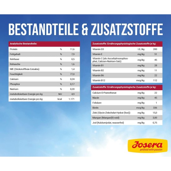 JOSERA Meat Lovers Menu Chicken with Carrot (6 x 800 g) | Adult | Premium Wet Food for Adult Dogs | Chicken with Carrot - with Lots of Meat (65%) | Wheat Free | Wet Dog Food | Pack of 6 JOSERA Meat Lovers Menu Chicken with Carrot (6 x 800 g) | Adult | Premium Wet Food for Adult Dogs | Chicken with Carrot - with Lots of Meat (65%) | Wheat Free | Wet Dog Food | Pack of 6