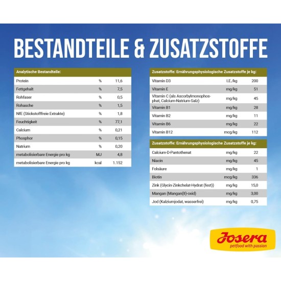 JOSERA Meat Lovers Menu Chicken with Carrot (6 x 800 g) | Adult | Premium Wet Food for Adult Dogs | Chicken with Carrot - with Lots of Meat (65%) | Wheat Free | Wet Dog Food | Pack of 6 JOSERA Meat Lovers Menu Chicken with Carrot (6 x 800 g) | Adult | Premium Wet Food for Adult Dogs | Chicken with Carrot - with Lots of Meat (65%) | Wheat Free | Wet Dog Food | Pack of 6