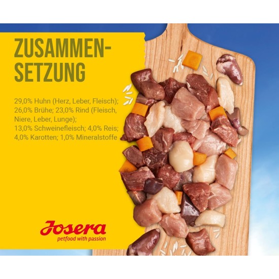 JOSERA Meat Lovers Menu Chicken with Carrot (6 x 800 g) | Adult | Premium Wet Food for Adult Dogs | Chicken with Carrot - with Lots of Meat (65%) | Wheat Free | Wet Dog Food | Pack of 6 JOSERA Meat Lovers Menu Chicken with Carrot (6 x 800 g) | Adult | Premium Wet Food for Adult Dogs | Chicken with Carrot - with Lots of Meat (65%) | Wheat Free | Wet Dog Food | Pack of 6