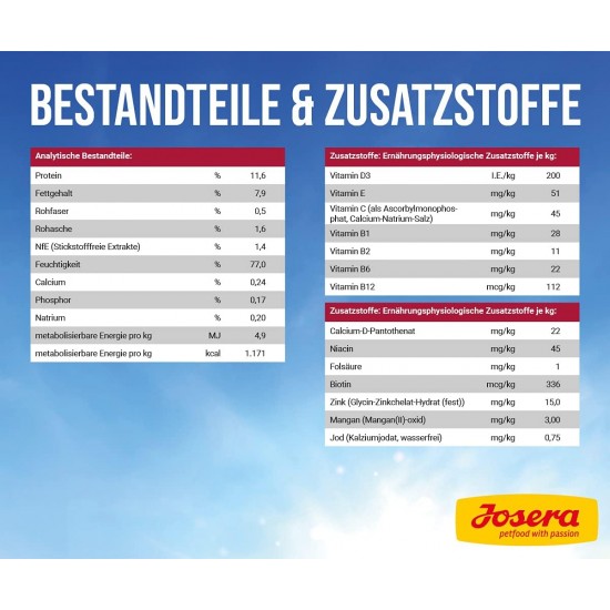 JOSERA Meat Lovers Menu Multipack (6 x 800 g) | Adult | Premium Wet Food for Adult Dogs | 3 Different Varieties | High Meat Content (65%) | Wheat Free | Wet Dog Food | Pack of 6 JOSERA Meat Lovers Menu Multipack (6 x 800 g) | Adult | Premium Wet Food for Adult Dogs | 3 Different Varieties | High Meat Content (65%) | Wheat Free | Wet Dog Food | Pack of 6