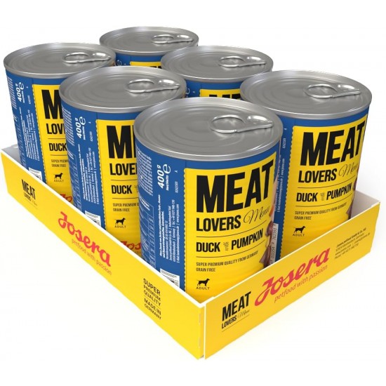 JOSERA Meat Lovers Menu Multipack (6 x 800 g) | Adult | Premium Wet Food for Adult Dogs | 3 Different Varieties | High Meat Content (65%) | Wheat Free | Wet Dog Food | Pack of 6 JOSERA Meat Lovers Menu Multipack (6 x 800 g) | Adult | Premium Wet Food for Adult Dogs | 3 Different Varieties | High Meat Content (65%) | Wheat Free | Wet Dog Food | Pack of 6