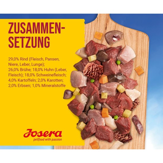 Josera Meat Lovers Menu Multipack Wet Food for Dogs High Meat Content Grain Free Complete Food 6 x 400 g Josera Meat Lovers Menu Multipack Wet Food for Dogs High Meat Content Grain Free Complete Food 6 x 400 g