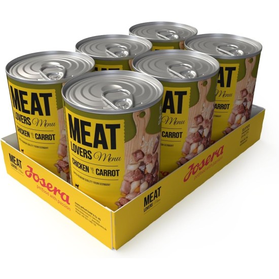 Josera Meat Lovers Menu Multipack Wet Food for Dogs High Meat Content Grain Free Complete Food 6 x 400 g Josera Meat Lovers Menu Multipack Wet Food for Dogs High Meat Content Grain Free Complete Food 6 x 400 g
