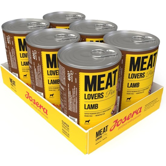 Josera Meat Lovers Pure Chicken Wet Food for Dogs High Meat Content Grain Free Delicious Chicken Complete Food 6 x 400 g Josera Meat Lovers Pure Chicken Wet Food for Dogs High Meat Content Grain Free Delicious Chicken Complete Food 6 x 400 g