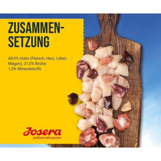 Josera Meat Lovers Pure Chicken Wet Food for Dogs High Meat Content Grain Free Delicious Chicken Complete Food 6 x 400 g Josera Meat Lovers Pure Chicken Wet Food for Dogs High Meat Content Grain Free Delicious Chicken Complete Food 6 x 400 g