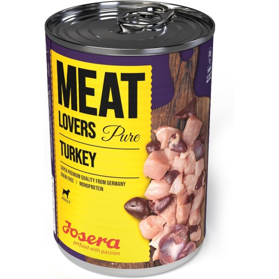 Josera Meat Lovers Pure Chicken Wet Food for Dogs High Meat Content Grain Free Delicious Chicken Complete Food 6 x 400 g Josera Meat Lovers Pure Chicken Wet Food for Dogs High Meat Content Grain Free Delicious Chicken Complete Food 6 x 400 g
