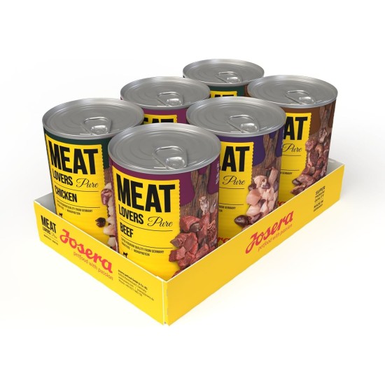 Josera Meat Lovers Pure Multipack Wet Food for Dogs High Meat Content Grain Free Complete Food 6 x 400 g Josera Meat Lovers Pure Multipack Wet Food for Dogs High Meat Content Grain Free Complete Food 6 x 400 g