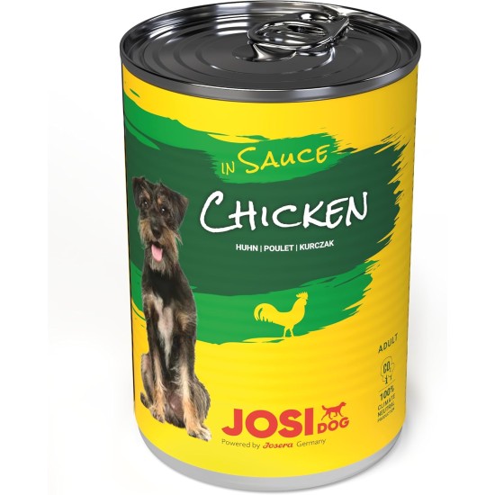 JosiDog Chicken in Sauce (12 x 415 g) | Adult | Premium Wet Food for Adult Dogs | with Chicken in Sauce with Vitamin D3 & E | Powered by Josera | Wet Dog Food | Complete Food | Pack of 12 JosiDog Chicken in Sauce (12 x 415 g) | Adult | Premium Wet Food for Adult Dogs | with Chicken in Sauce with Vitamin D3 & E | Powered by Josera | Wet Dog Food | Complete Food | Pack of 12