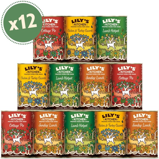 Lily's Kitchen - Wet Dog Food for Adult Dogs 6 Bowls (6 x 150 g) - Classic Dinner Multipack Lily's Kitchen - Wet Dog Food for Adult Dogs 6 Bowls (6 x 150 g) - Classic Dinner Multipack