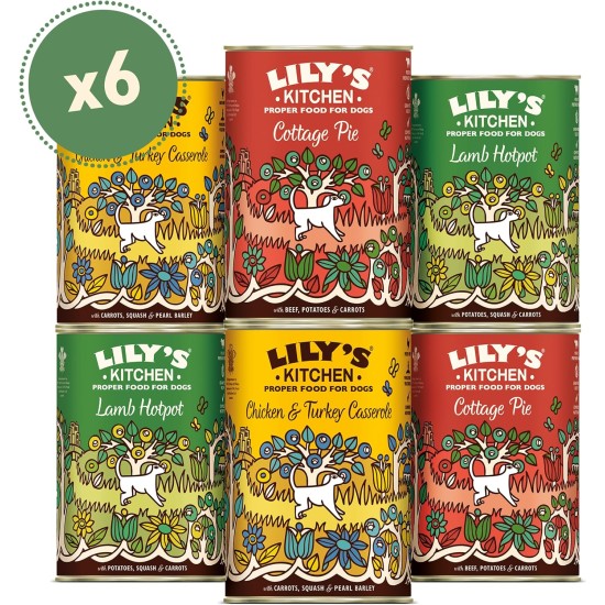 Lily's Kitchen - Wet Dog Food for Adult Dogs 6 Bowls (6 x 150 g) - Classic Dinner Multipack Lily's Kitchen - Wet Dog Food for Adult Dogs 6 Bowls (6 x 150 g) - Classic Dinner Multipack