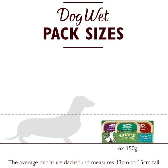 Lily's Kitchen - Wet Dog Food for Adult Dogs 6 Bowls (6 x 150 g) - Classic Dinner Multipack Lily's Kitchen - Wet Dog Food for Adult Dogs 6 Bowls (6 x 150 g) - Classic Dinner Multipack