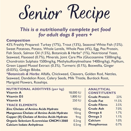 Lily's Kitchen Adult 8+ Senior Recipe Complete Wet Dog Food (6 x 400 g) Lily's Kitchen Adult 8+ Senior Recipe Complete Wet Dog Food (6 x 400 g)