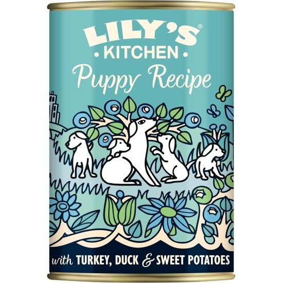 Lily's Kitchen Natural Wet Food for Puppy Food Dog Tin - Dog Food Grain-Free Recipe (6 x 400 g Cans) Lily's Kitchen Natural Wet Food for Puppy Food Dog Tin - Dog Food Grain-Free Recipe (6 x 400 g Cans)