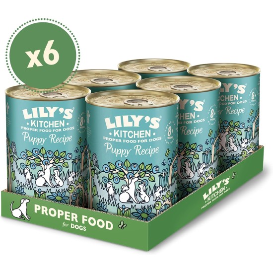 Lily's Kitchen Natural Wet Food for Puppy Food Dog Tin - Dog Food Grain-Free Recipe (6 x 400 g Cans) Lily's Kitchen Natural Wet Food for Puppy Food Dog Tin - Dog Food Grain-Free Recipe (6 x 400 g Cans)