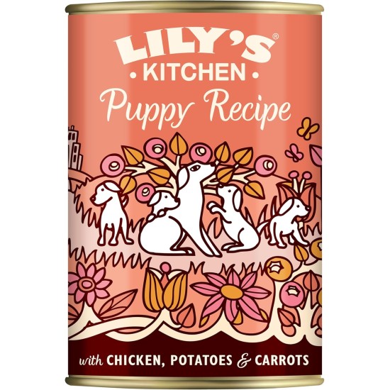 Lily's Kitchen Natural Wet Food for Puppy Food Dog Tin - Dog Food Grain-Free Recipe (6 x 400 g Cans) Lily's Kitchen Natural Wet Food for Puppy Food Dog Tin - Dog Food Grain-Free Recipe (6 x 400 g Cans)