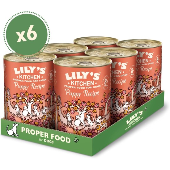 Lily's Kitchen Natural Wet Food for Puppy Food Dog Tin - Dog Food Grain-Free Recipe (6 x 400 g Cans) Lily's Kitchen Natural Wet Food for Puppy Food Dog Tin - Dog Food Grain-Free Recipe (6 x 400 g Cans)