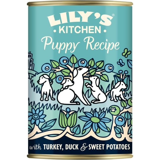 Lily's Kitchen Natural Wet Food for Puppy Food Dog Tin - Dog Food Grain-Free Recipe (6 x 400 g Cans) Lily's Kitchen Natural Wet Food for Puppy Food Dog Tin - Dog Food Grain-Free Recipe (6 x 400 g Cans)